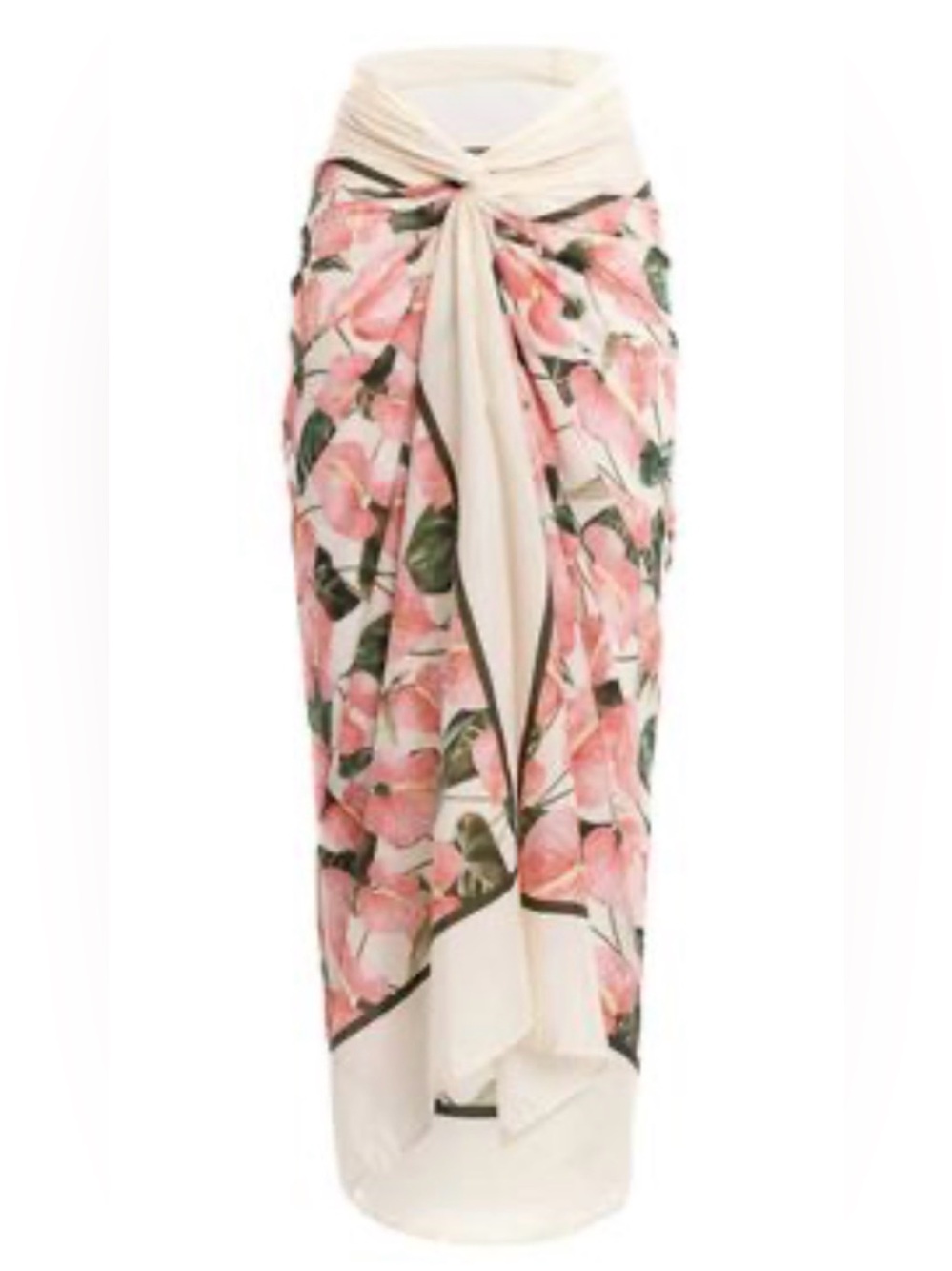 AGUA by AGUA BENDITA Lavanda Anturios Pareo Wrap Skirt : Pink Anthurium